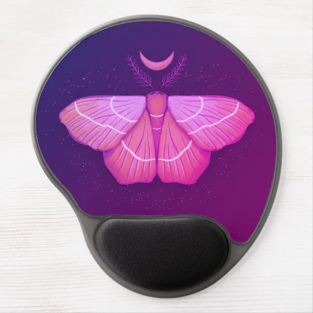 Sendpad Insect Witchy Moth Butterfly Purple Magical Insect Gel Mouse Pad | Zazzle