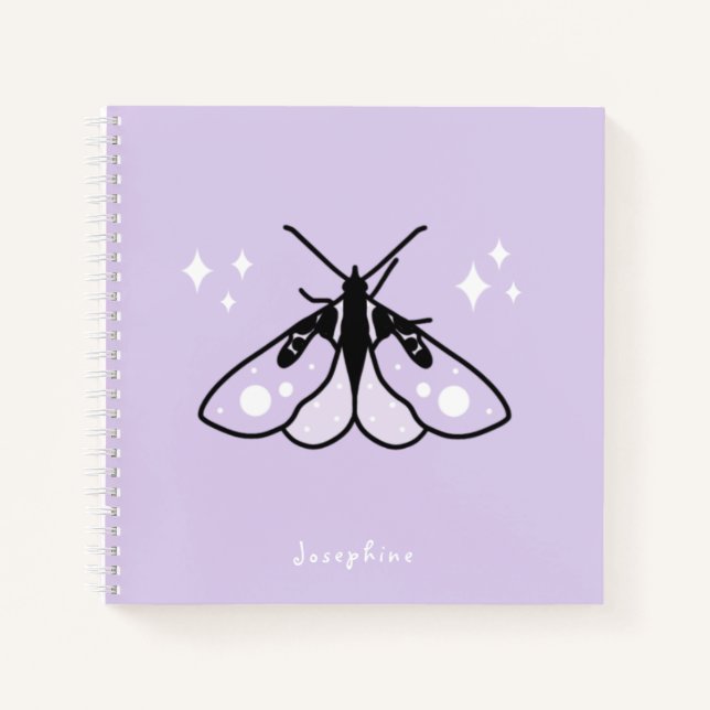 Witchy Moth Personalized Notebook (Front)