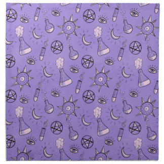 Witchy Occult Symbols Pattern - Mystical Magical Cloth Napkin