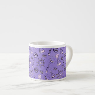 Witchy Occult Symbols Pattern - Mystical Magical Espresso Cup