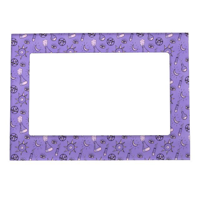 Witchy Occult Symbols Pattern - Mystical Magical Magnetic Frame (Front)