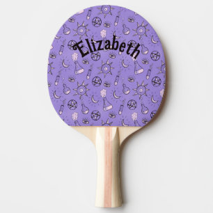 Witchy Occult Symbols Pattern - Mystical Magical Ping Pong Paddle