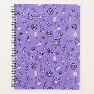 Witchy Occult Symbols Pattern - Mystical Magical Planner