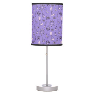 Witchy Occult Symbols Pattern - Mystical Magical Table Lamp