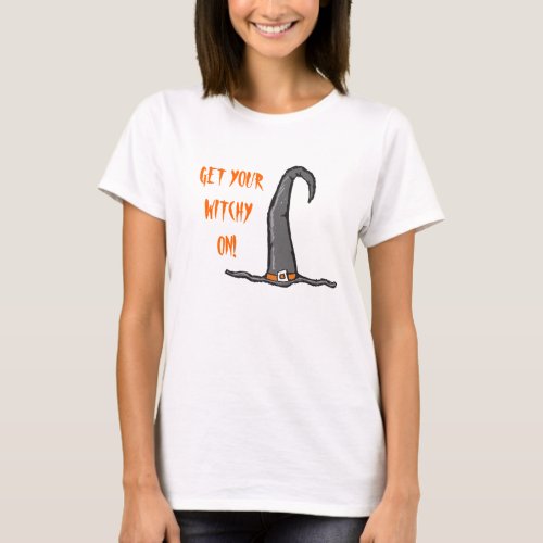Witchy On Witch Hat Halloween T_Shirt