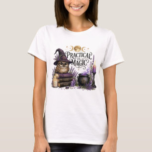 Witchy Owl Spells and Potions Shirt, Cute Magic Bo T-Shirt