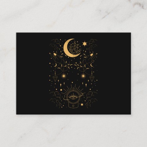 Witchy Pastel Goth Crescent Business Card