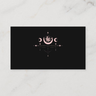 Witchy Pastel Goth Moon Business Card