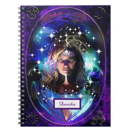 Witchy Pentagram Triskele Sun Moon  Notebook