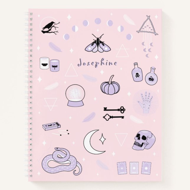 Witchy Pink and Purple Notebook (Front)