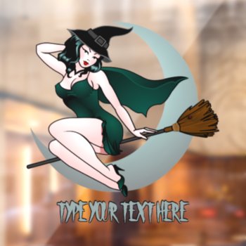 Witchy Pinup Girl Decals Custom Pinup Window Decal by artist_kim_hunter at Zazzle
