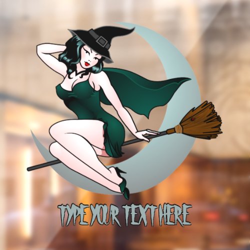 Witchy Pinup Girl Decals Custom Pinup Window Decal