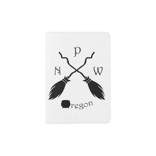 Witchy PNW Cauldron Oregon Passport Holder (Front)