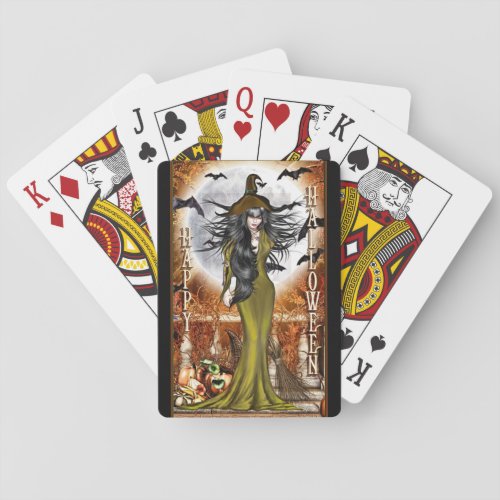 Witchy Poo Halloween Poker Cards