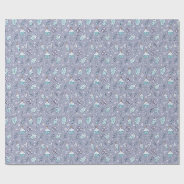 Witchy Potion Bottles Wrapping Paper (Flat)