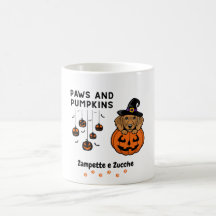 Witchy Puppy in Pumpkin Bilingual Halloween