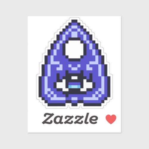 Witchy Purple Blue Pixel Art Planchette Sticker