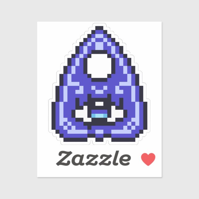 Witchy Purple Blue Pixel Art Planchette Sticker (Sheet)