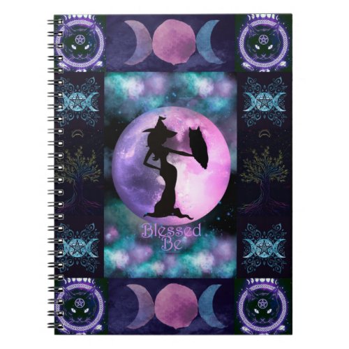 Witchy Purple Book of shadows Witch Owl Moon 
