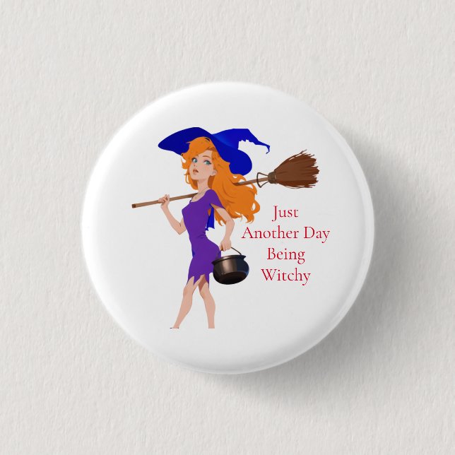Witchy Redhead Thunder_Cove  Button (Front)