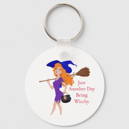 Witchy Redhead Thunder_Cove  Keychain