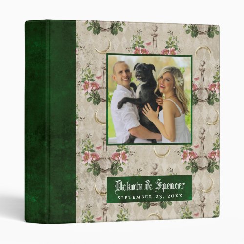 Witchy Romance  Apothecary Decanter Floral Photo 3 Ring Binder