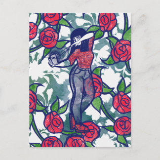 Witchy Rose Modern Witch Pagan Roses Postcard