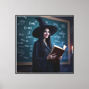 Witchy Science Teacher – Magical Classroom Canvas  Print