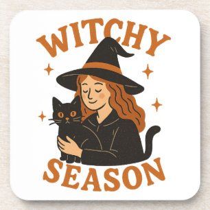 Witchy season beverage coaster