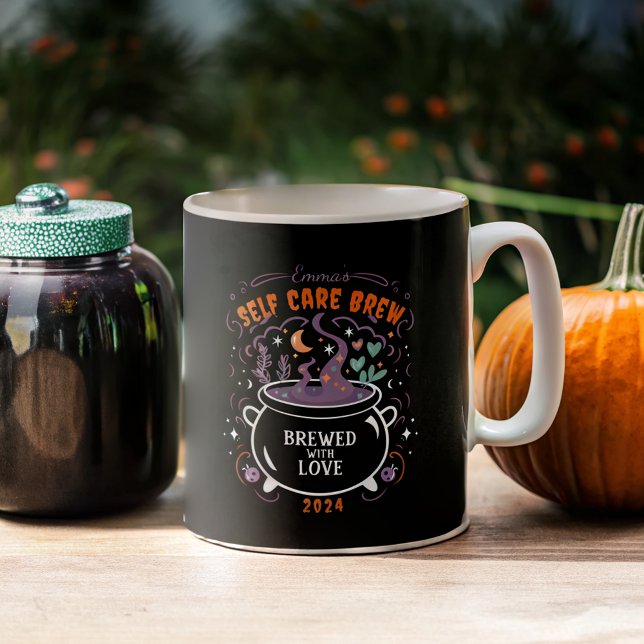 Witchy Self-Care Brew : Customizable Halloween   Coffee Mug (Creator Uploaded)