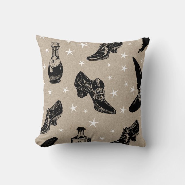 Witchy Shoes Throw Pillow (Front)