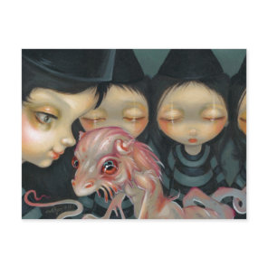 "Witchy Sisters: The Pet" Postcard