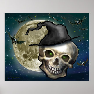 Witchy Skull Poster