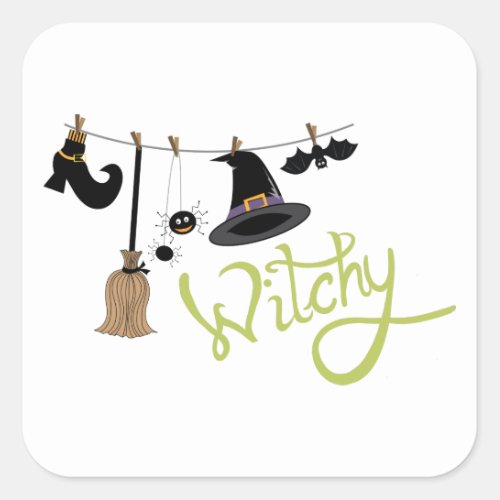 Witchy Square Sticker