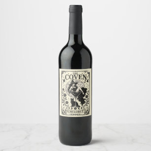 Witchy The Coven Tarot Bachelorette Squad Wine Label