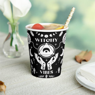 Witchy Vibes Halloween Paper Cups