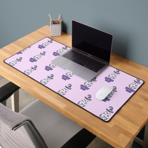 Witchy Vibes Halloween Witch Ghost Purple  Desk Mat