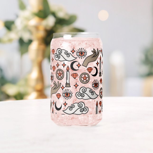 Witchy Vibes Pattern Can Glass (Insitu (Wedding))