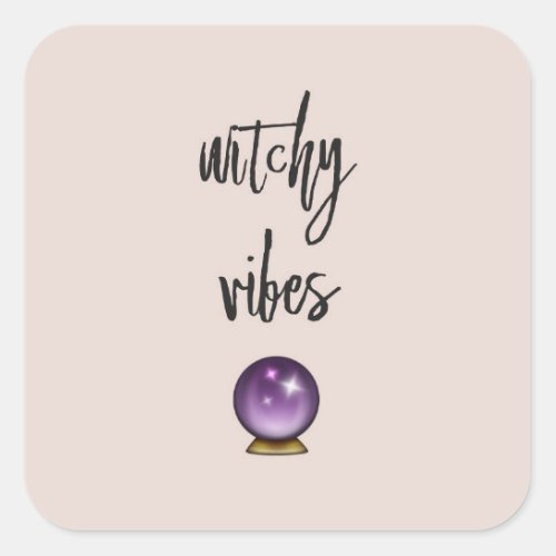 Witchy Vibes Sticker Crystal Ball Emoji