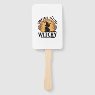 Witchy Vintage Halloween Quote Vector Design_1 Hand Fan