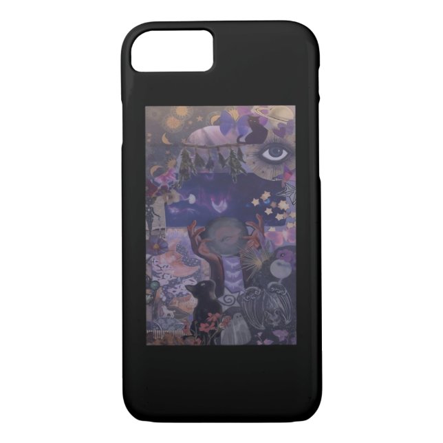 Witchy Whimsigoth Aesthetic With Cats Case-Mate iPhone Case (Back)