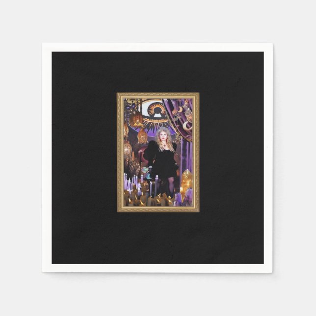 Witchy Whimsigoth Stevie Collage Napkins (Front)