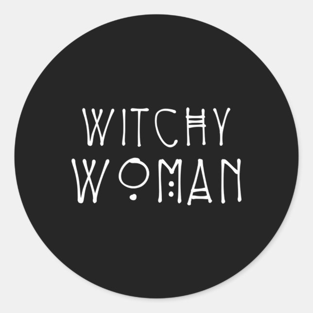 Witchy Witch Wiccan And Pagan Halloween Classic Round Sticker (Front)