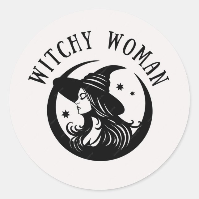 Witchy Woman 3" (pack of 6) Classic Round Sticker (Front)