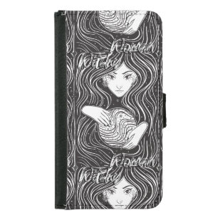 Witchy Woman Artistic Black and White Samsung Galaxy S5 Wallet Case