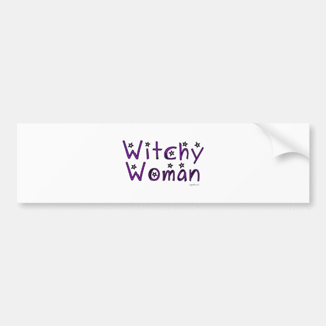 Witchy Woman Bumper Sticker (Front)