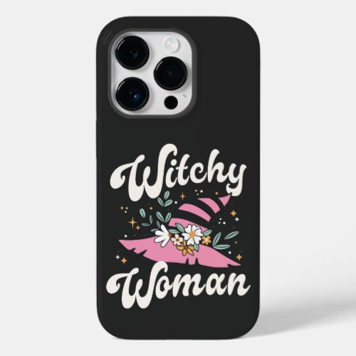 Witchy Woman Funny Pink Witch Halloween Case_Mate iPhone 14 Pro Case