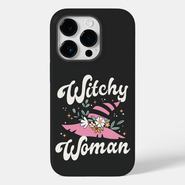 Witchy Woman Funny Pink Witch Halloween Case-Mate iPhone Case (Back)