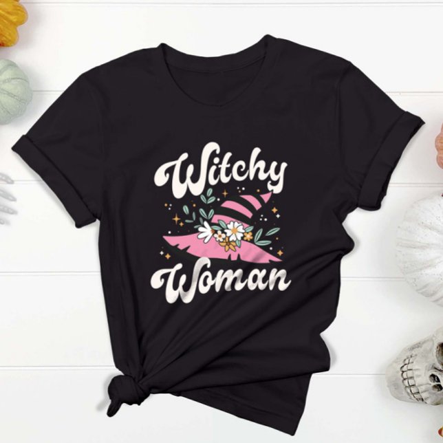 Witchy Woman Funny Pink Witch Halloween T-Shirt (Witchy Woman Funny Pink Witch Halloween T-Shirt)