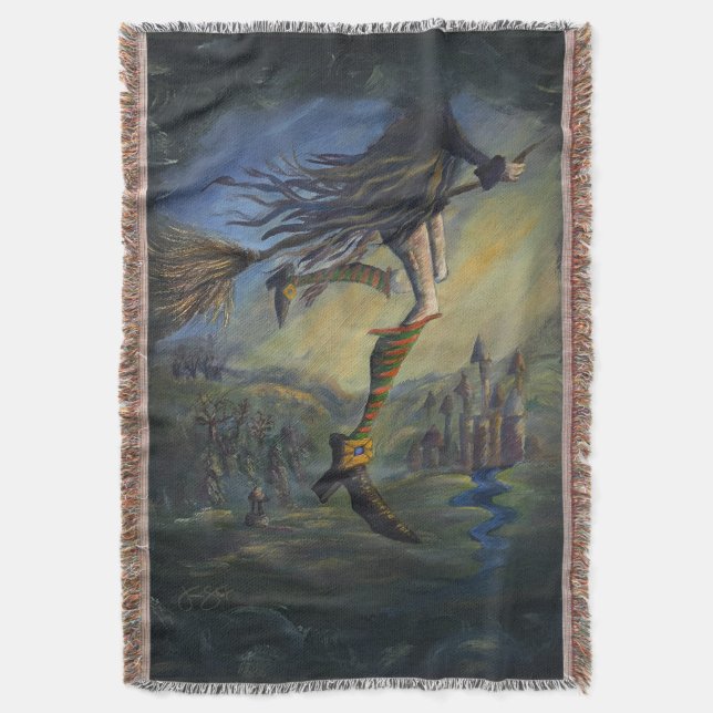 Witchy Woman Throw Blanket (Front Vertical)